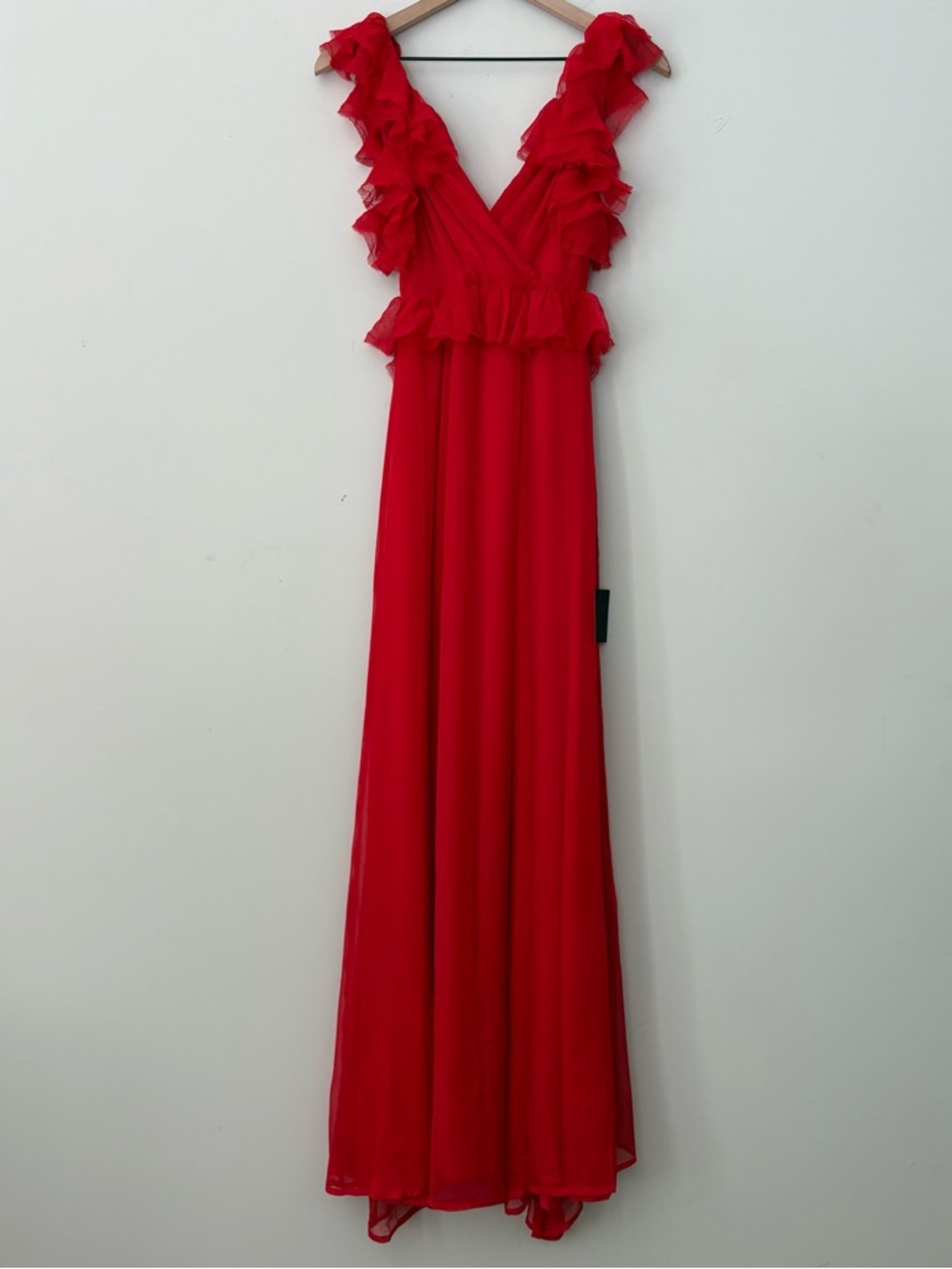 NWT Lulus Ruffle Detail Maxi Dress - Picture 2 of 8